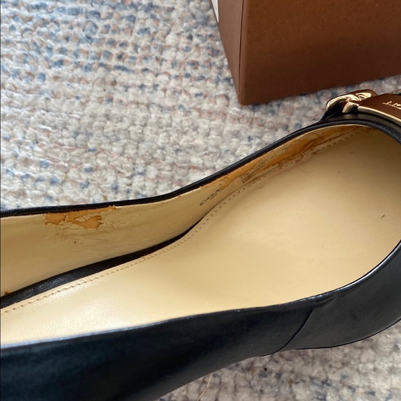 Coach Bowery Black and Gold snake print Women's Heels size 11M - Picture 8 of 9